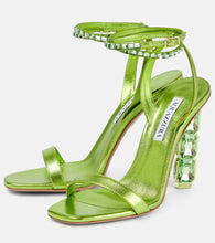 Aquazzura Aura 105 embellished leather sandals