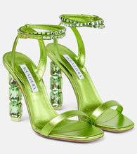 Aquazzura Aura 105 embellished leather sandals