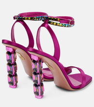 Aquazzura Aura embellished satin sandals