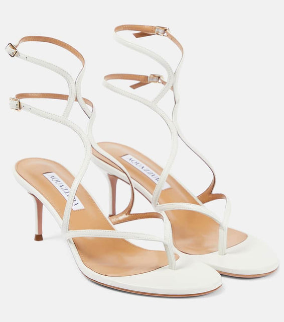 Aquazzura Baia 65 leather sandals