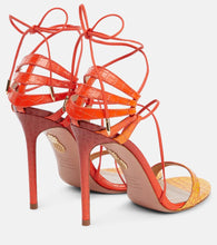Aquazzura Bellissima 105 croc-effect leather sandals