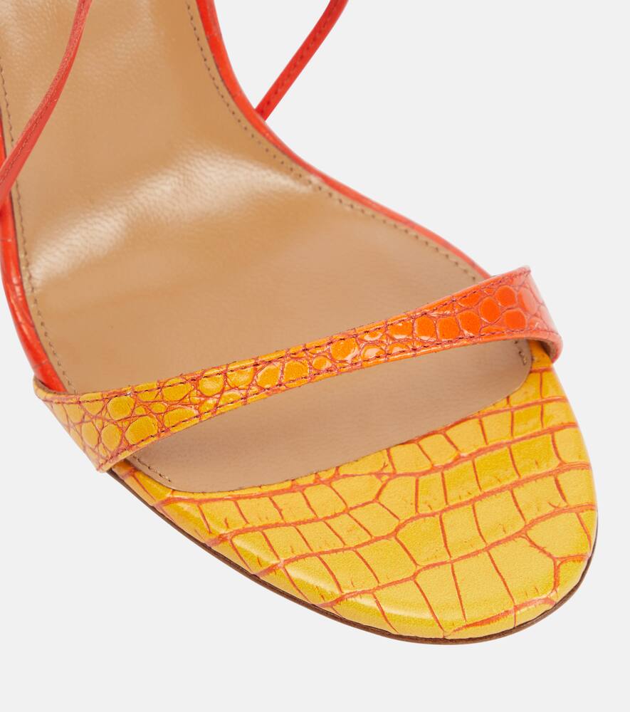 Aquazzura Bellissima 105 croc-effect leather sandals