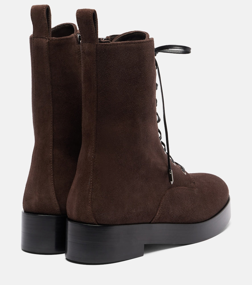 Aquazzura Ben suede combat boots
