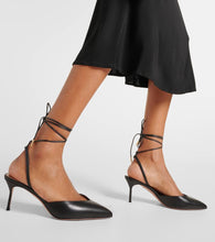 Aquazzura Beyond 65 leather slingback pumps