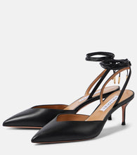 Aquazzura Beyond 65 leather slingback pumps