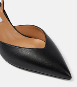 Aquazzura Beyond 65 leather slingback pumps