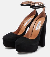 Aquazzura Blake suede platform pumps