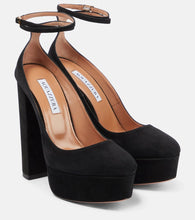 Aquazzura Blake suede platform pumps