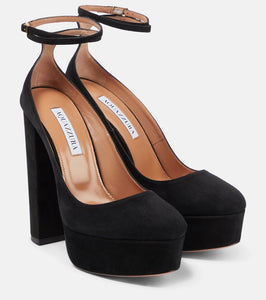 Aquazzura Blake suede platform pumps