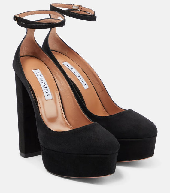 Aquazzura Blake suede platform pumps