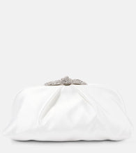 Aquazzura Bow Tie Small embellished satin clutch. Shop Aquazzura Clutches for women now.