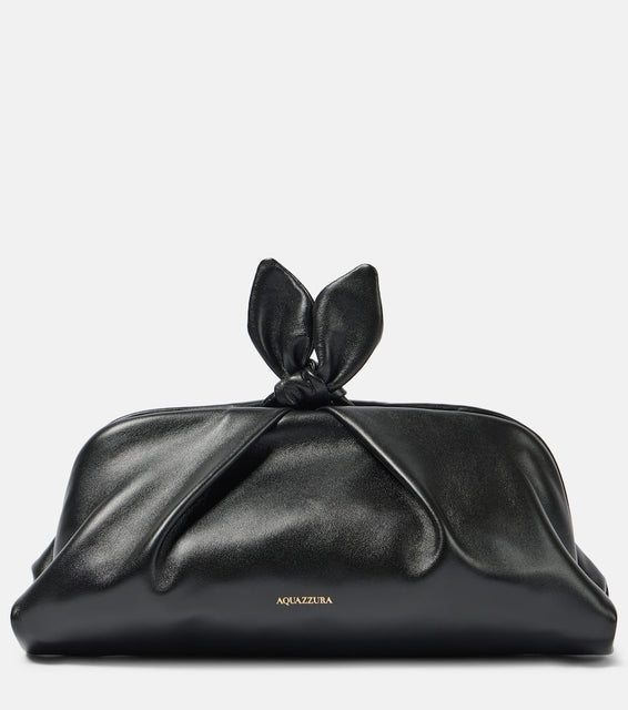 Aquazzura Bow Tie Small leather clutch. Shop Aquazzura Clutches for women now.