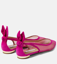Aquazzura Bow tie mesh ballet flats