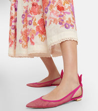 Aquazzura Bow tie mesh ballet flats