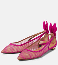 Aquazzura Bow tie mesh ballet flats