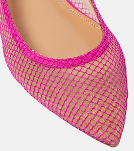 Aquazzura Bow tie mesh ballet flats