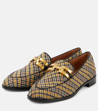 Aquazzura Brandi plaid loafers
