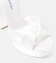Aquazzura Bridal Olie 140 satin platform sandals