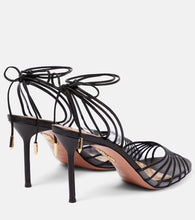 Aquazzura Call me Sandal 85 leather peep-toe sandals