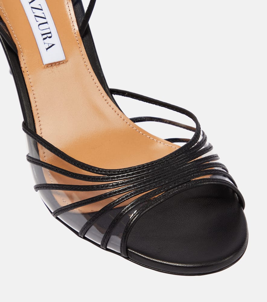 Aquazzura Call me Sandal 85 leather peep-toe sandals