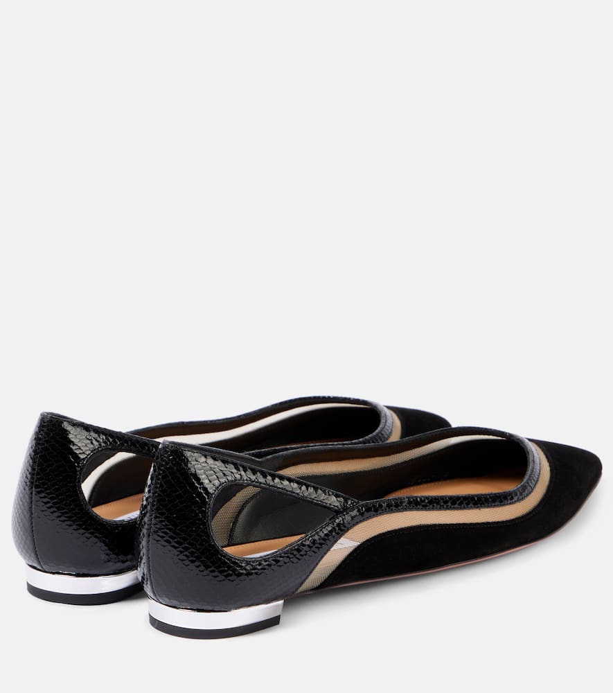 Aquazzura Cinemax suede ballet flats