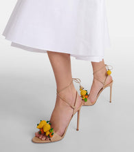 Aquazzura Citrus Punch 105 raffia sandals