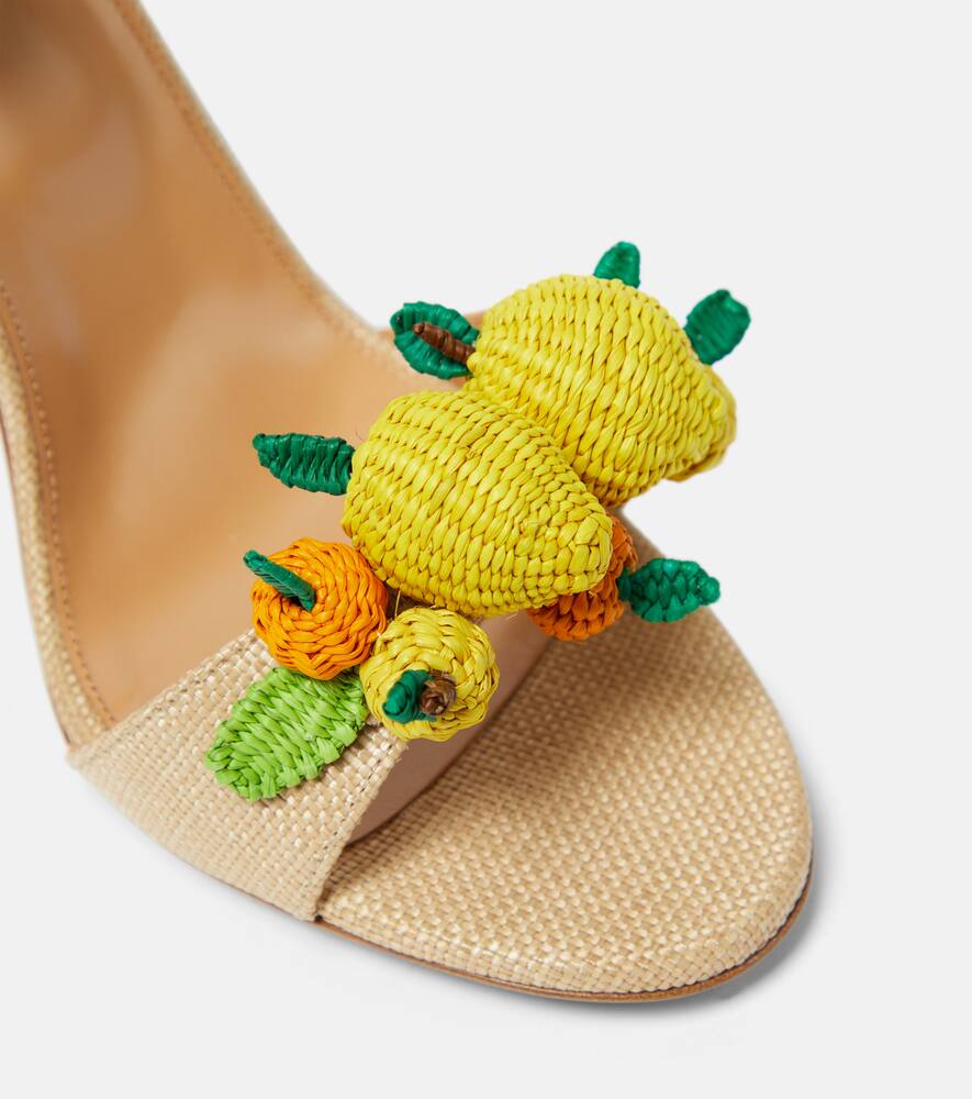Aquazzura Citrus Punch 105 raffia sandals