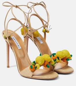 Aquazzura Citrus Punch 105 raffia sandals