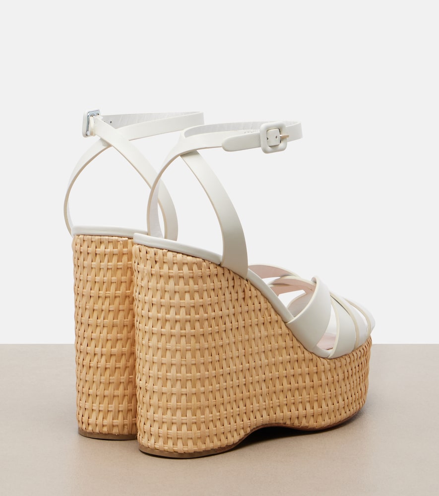 Aquazzura Copacabana leather wedge sandals