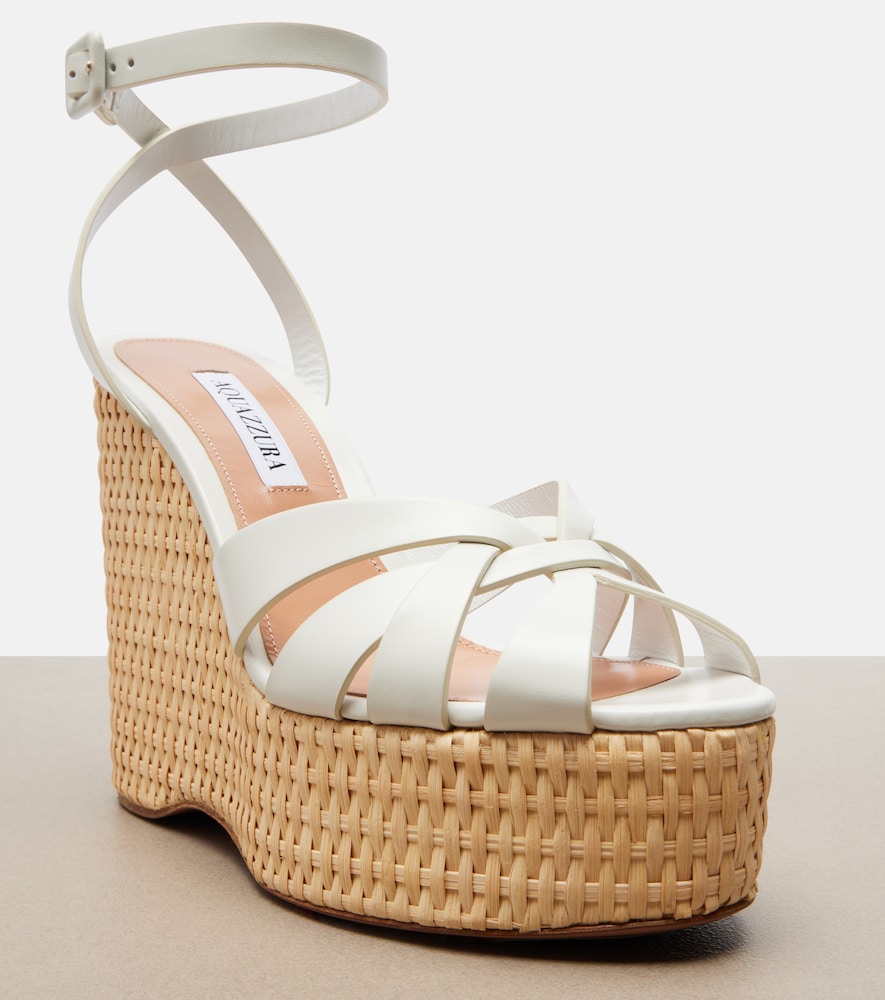 Aquazzura Copacabana leather wedge sandals