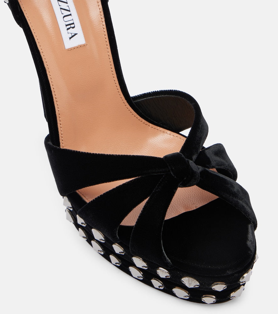 Aquazzura Cosmic Love 130 studded platform sandals