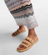 Aquazzura Costiera embellished raffia sandals