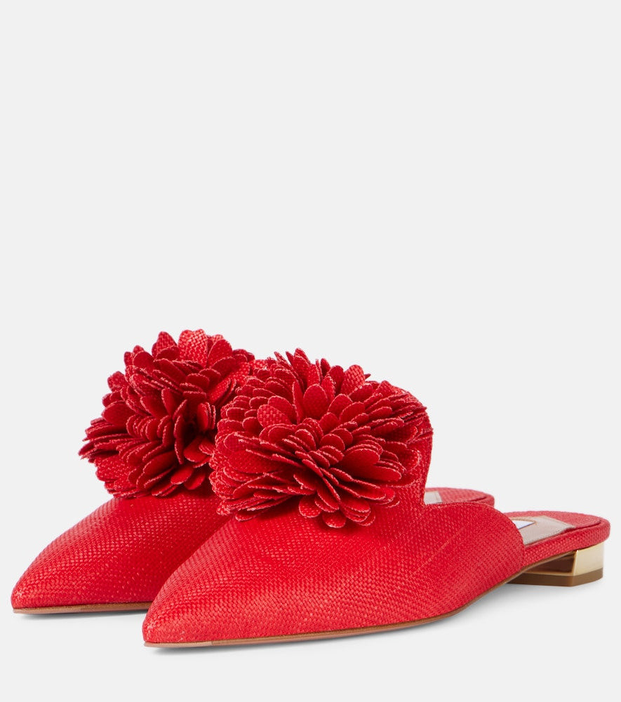 Aquazzura Couturier applique mules