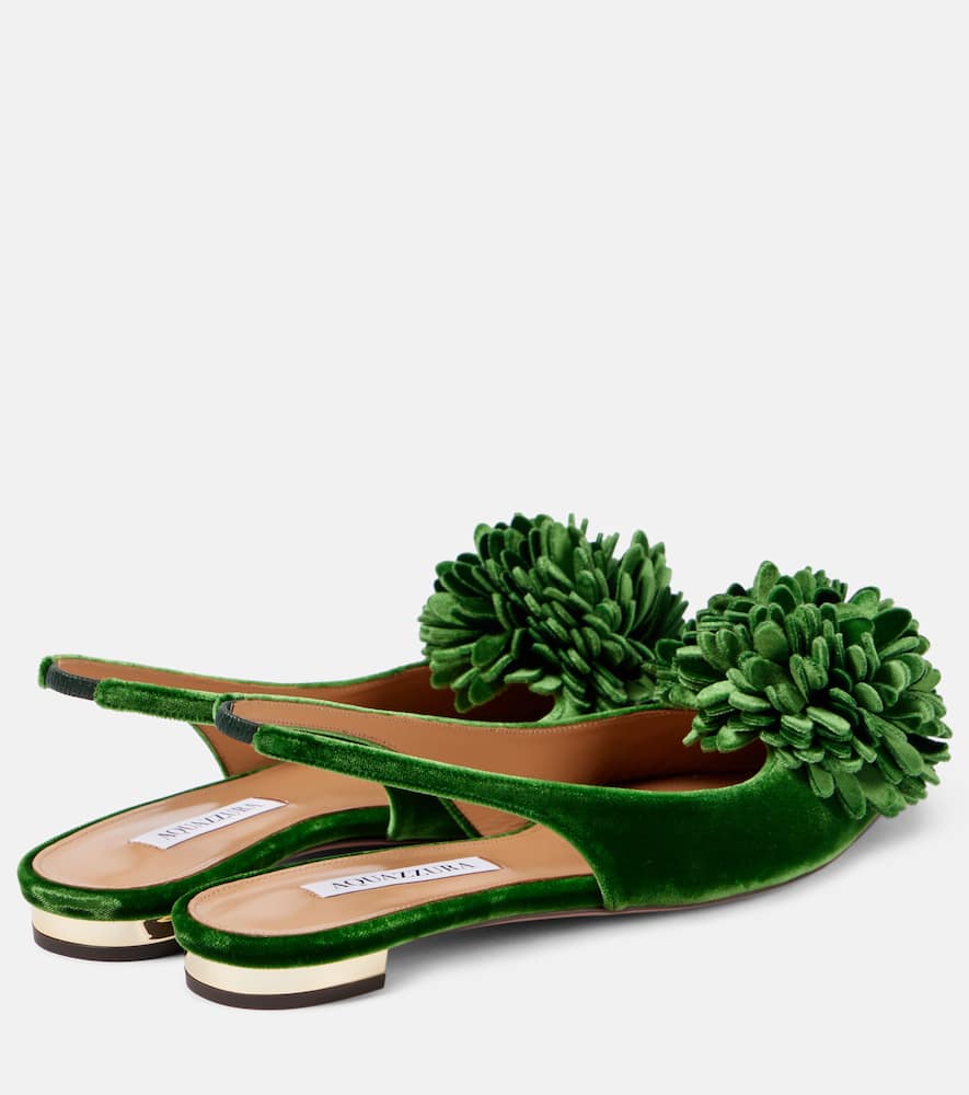 Aquazzura Couturier velvet slingback flats