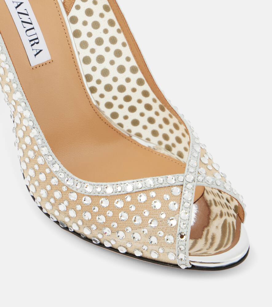 Aquazzura Crystal Lover 105 embellished sandals