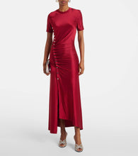 Aquazzura Crystal Lover 75 leather-trimmed mules