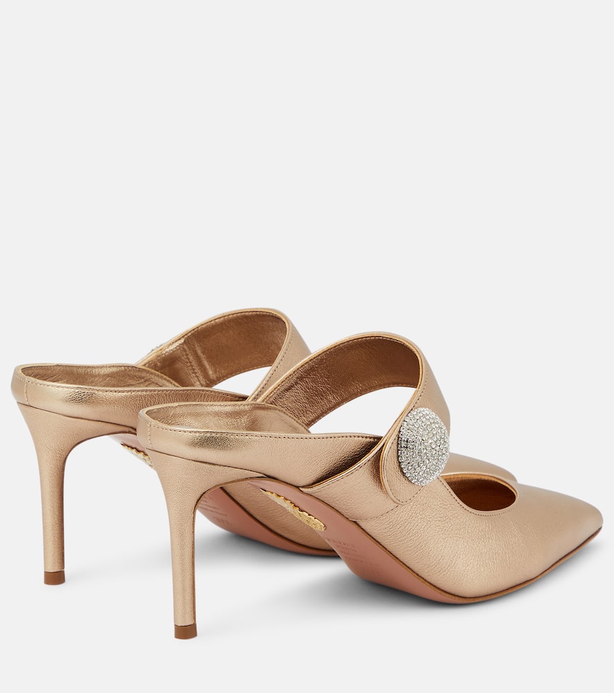 Aquazzura Crystal Macaron 75 embellished mules
