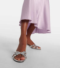Aquazzura Crystal Mirage embellished leather mules