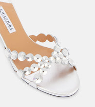 Aquazzura Crystal Mirage embellished leather mules