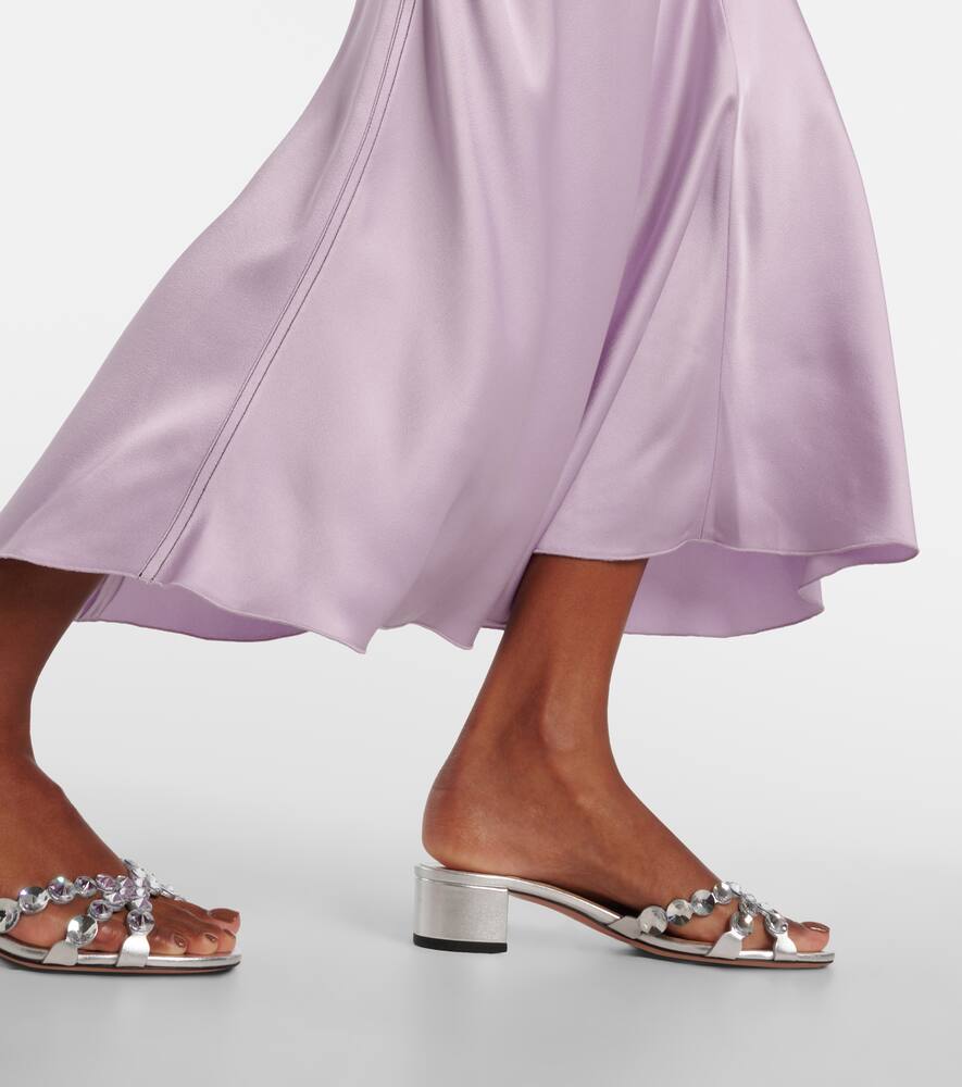 Aquazzura Crystal Mirage embellished leather mules