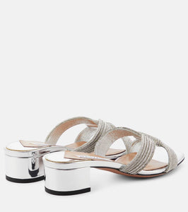 Aquazzura Crystal Muse 35 embellished mules