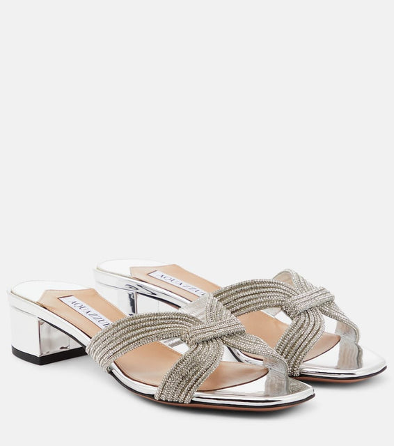 Aquazzura Crystal Muse 35 embellished mules