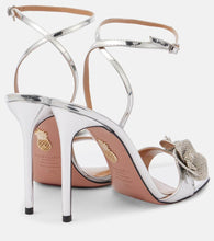 Aquazzura Crystal Orchid embellished leather sandals