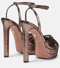 Aquazzura Cupid Plateau 130 glitter platform sandals