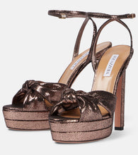 Aquazzura Cupid Plateau 130 glitter platform sandals