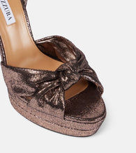 Aquazzura Cupid Plateau 130 glitter platform sandals