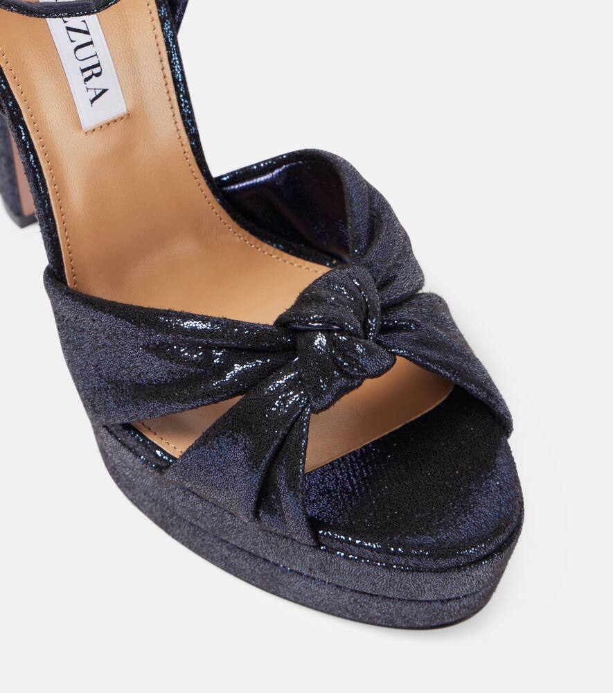 Aquazzura Cupid Plateau 130 satin platform sandals
