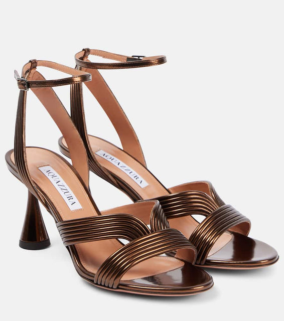 Aquazzura Daryl 75 leather sandals