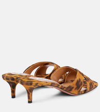 Aquazzura Divine 50 leopard-print suede mules