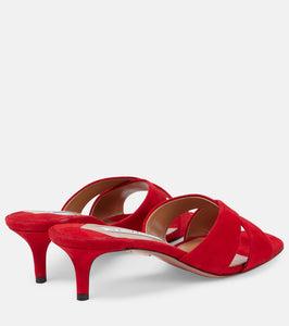 Aquazzura Divine 50 suede mules